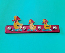 Vintage children's clothes hanger, yellow ducks USSR.
