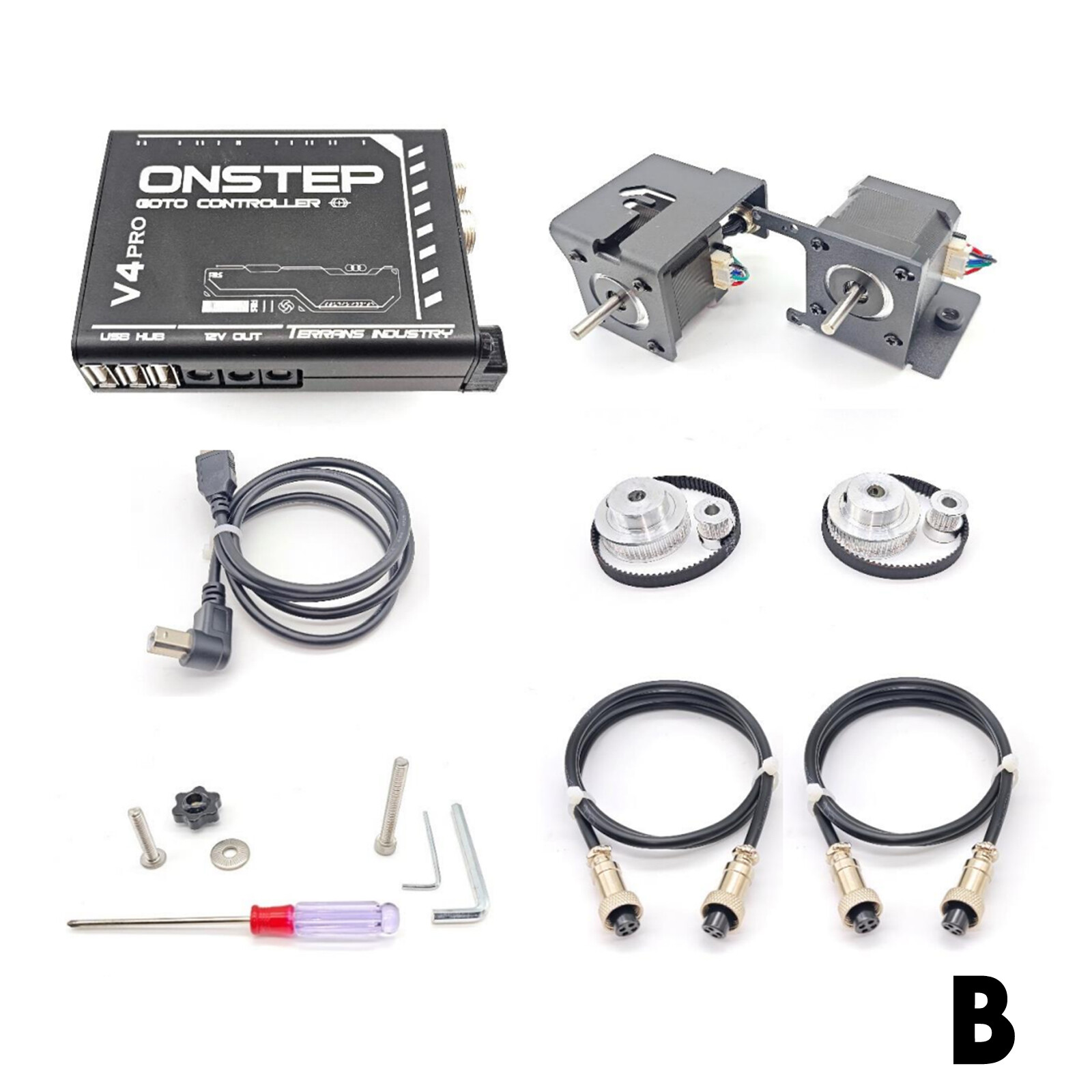 V4 EXOS2 Onstep EXOS2 Montaje Ecuatorial V4 GOTO Kit Set Seguimiento Biaxial Nuevo