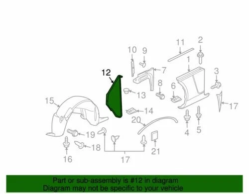 Soporte inferior guardabarros genuino GM 2006-2010 Saturn Pontiac Sky Solstice 15935456 Foto 2 de 2