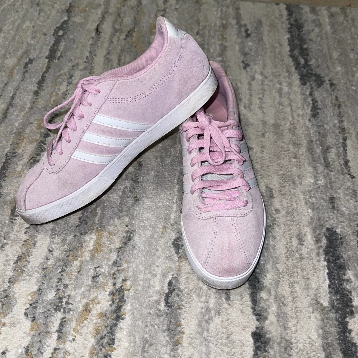 Adidas Courtset Frost Baby Pink Suede Sneakers Running G Shoes Size 8