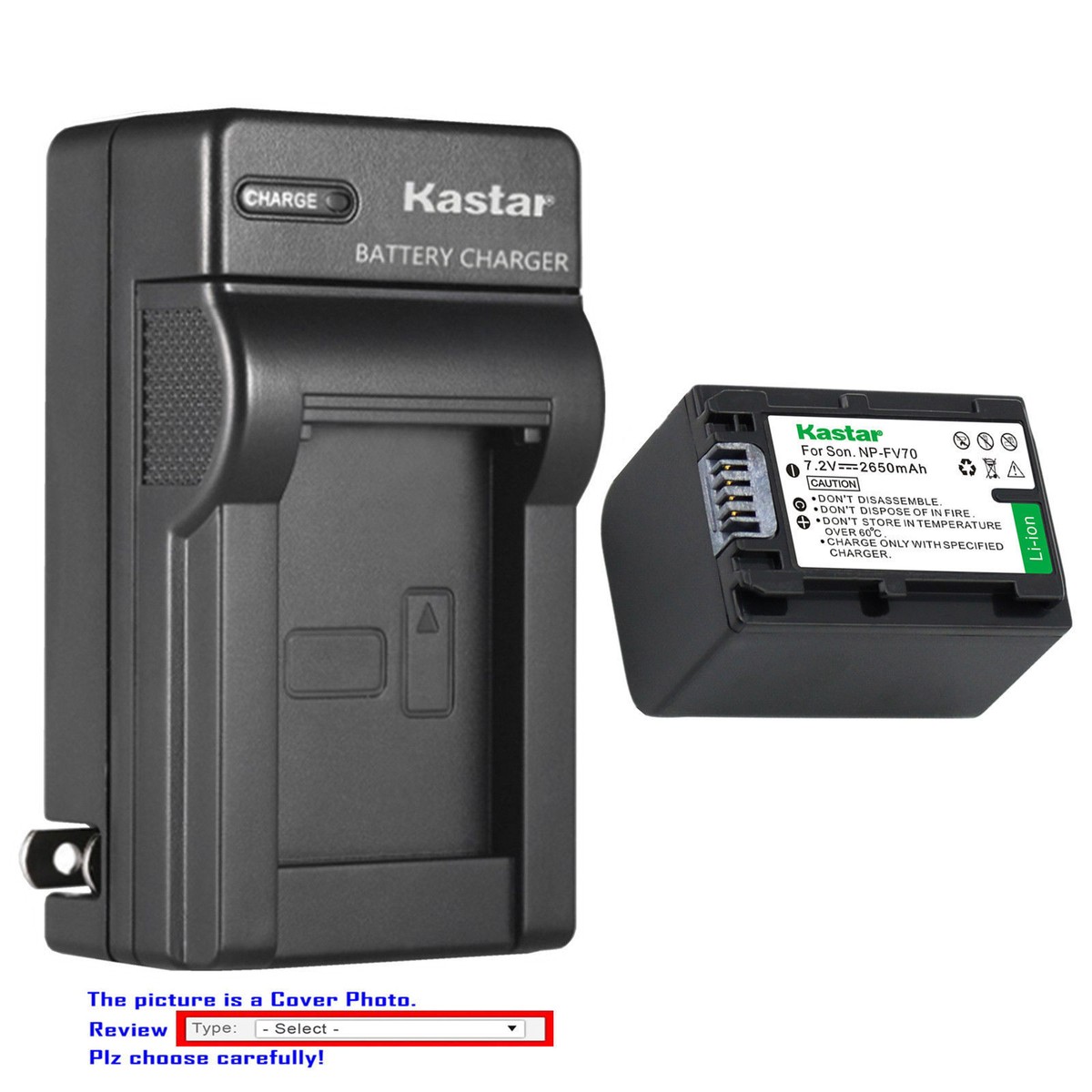 SONY HDR―CX180・NP―FV70 NP-FV70 Battery or Wall Charger for Sony HDR-CX160 CX180 CX190