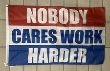 Gym Motivation Flag FREE SHIP Nobody Cares Work Harder Lifting Garage USA 3x5  