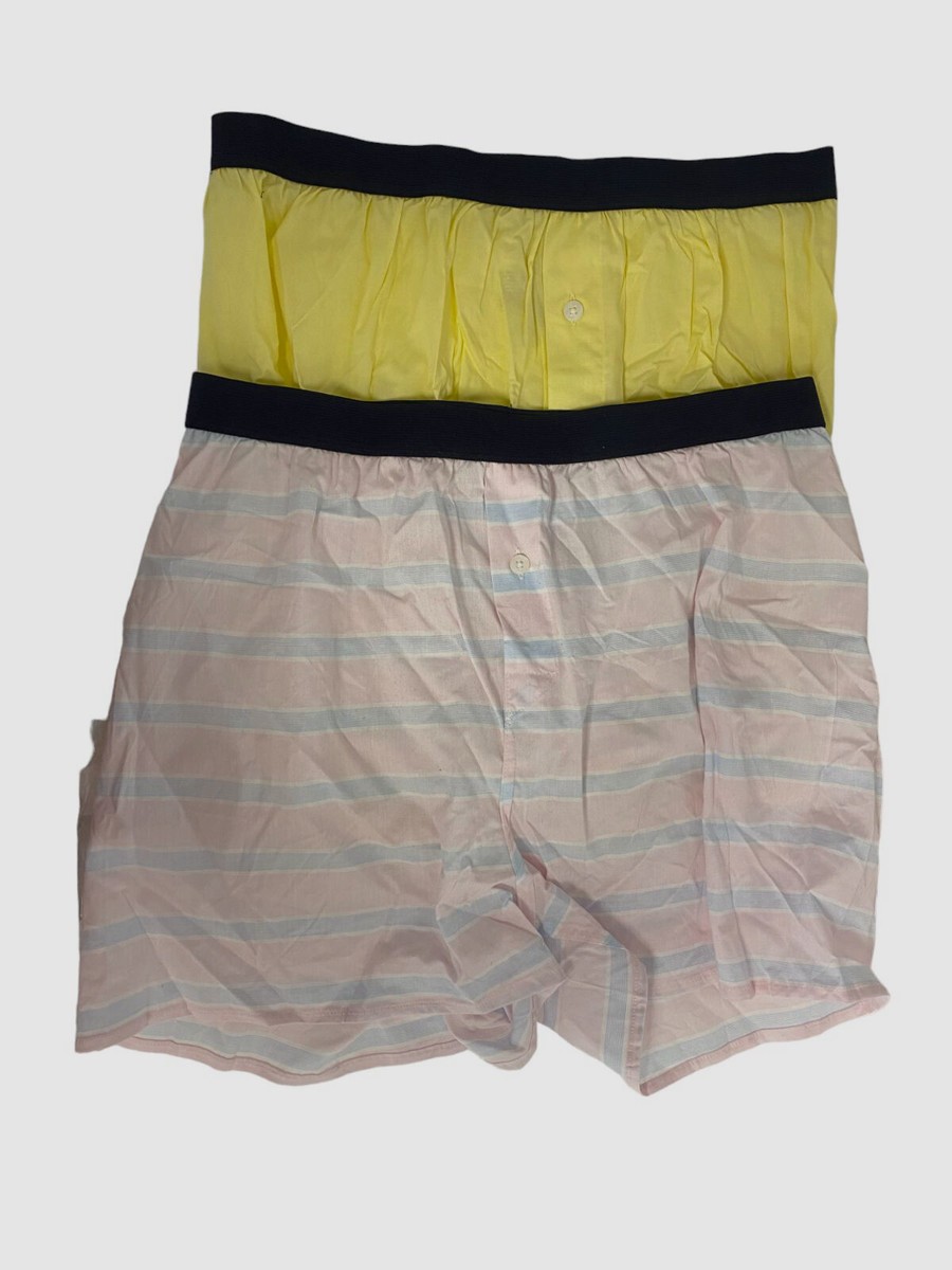 03's Club Store　904545 $25 Club Room Men's Pink Yellow Cotton Tagless 2-Pack Underwear