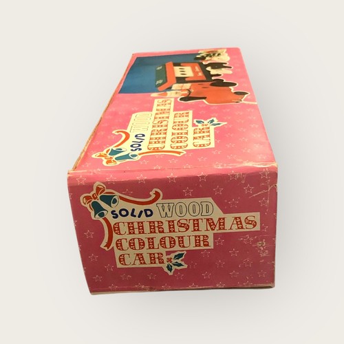 Locomotiva Trenino Natalizio in Legno Vintage Decorativo, Giocattolo Nuovo 33 cm - Foto 21 di 21