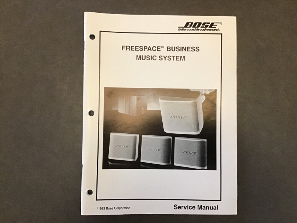 ＢＯＳＥ　ＣＯＭＰＬＥＴＥ　ＢＯＯＫ Bose Freespace Business Music System Service Manual Original | eBay