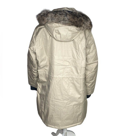 NWT Columbia Womens Apres Arson Winter Long Down Jacket 2X Beige