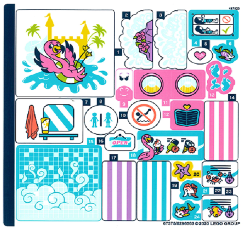 LEGO STICKER SHEET ONLY 41430 SUMMER FUN WATER PARK from set New & Genuine - Picture 1 of 1