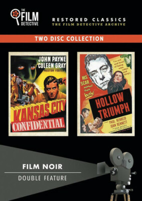 DVD Film Noir Double (Kansas City Confidential (1952), Hollow Triumph (1948) NEW