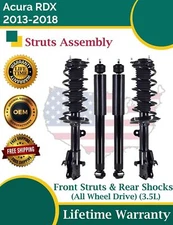 OE Front Struts & Rear Shocks For 2013-2018 Acura RDX 3.5L 4X4 Lifetime Warranty