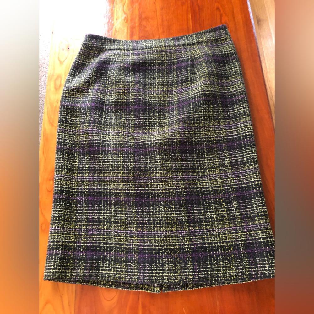 Pendleton wool blend lined midi skirt - image 1