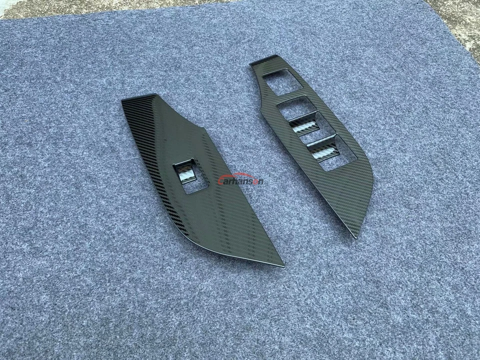 Para Toyota Rav4 Accesorios Fibra Carbono Interruptor Botón Derecha Conducción Foto 2 de 4