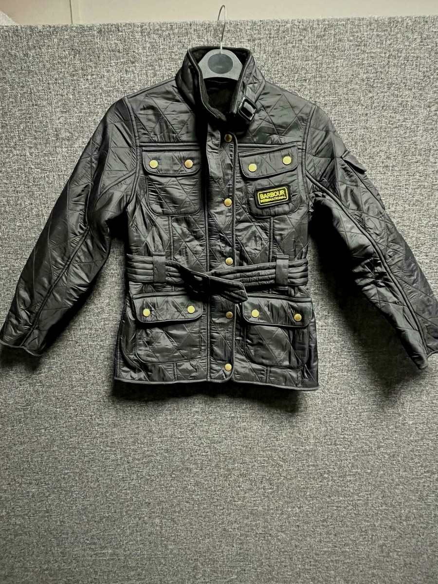Barbour International Polarquilt Quilted Jacket Black Age 8-9 