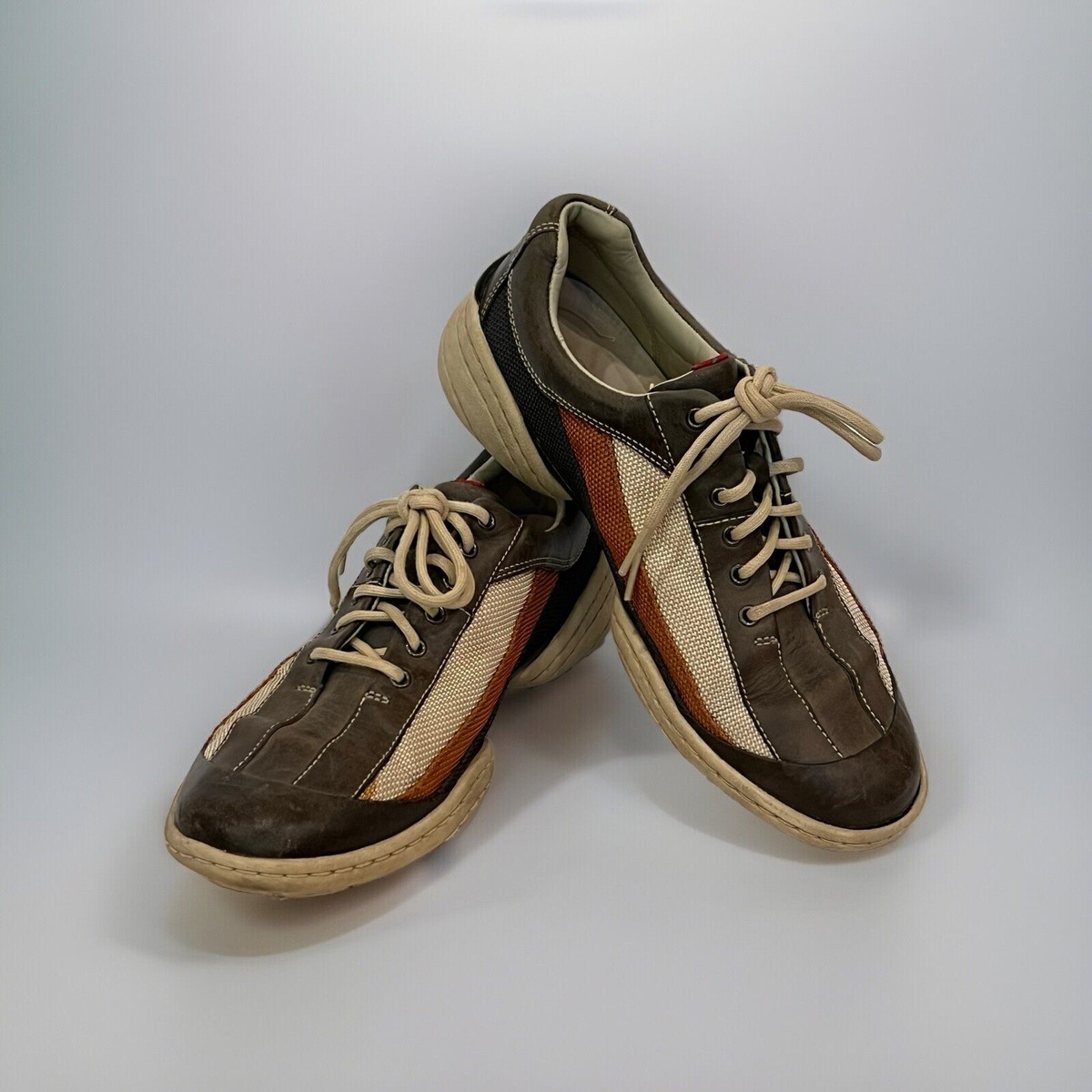 I Travel Driving Shoes Mens Sz Brown Leather Comfort Lace Up