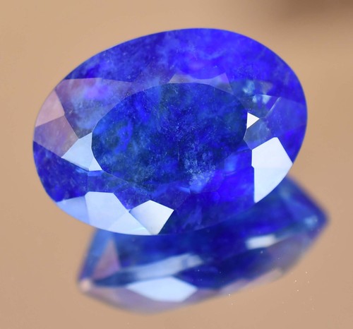 Tanzanite Naturelle 5.35 Carats - Coupe Ovale 12x8 Mm - Bleu Violet Certifié GDL - Non Traité