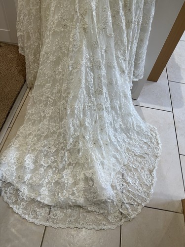 Coco Couture creme elfenbein verziert Perlen Spitze Braut Hochzeitskleid Kleid Schleier - Bild 16 von 24