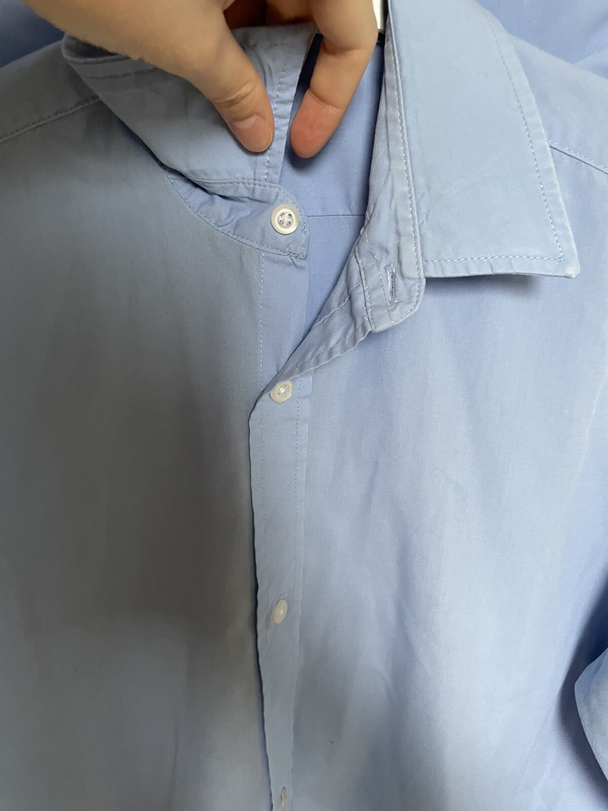 4 Blue Collared Work/school Shirts Size 15.5 image 3