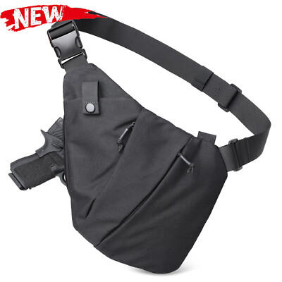 Mens Invisible Anti-theft Gun Holster Pouch Bag Pack Chest Sling Crossbody Bag