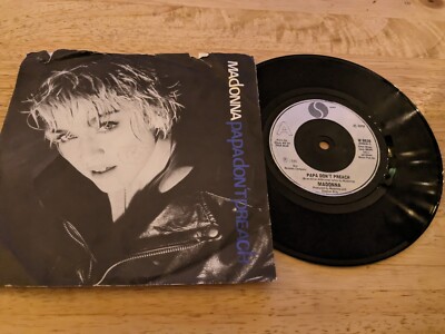 MADONNA ''PAPA DON'T PREACH'' (45rpm) 1986 SIRE - PICTURE SLEEVE