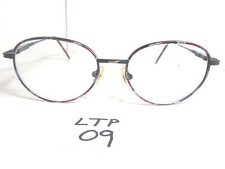 Vtg 80s Unmarked Round Eyeglass Frame 97325-TD Ant. Silver Mens Womens LTP-09 