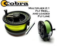 Cobra Multiplier Fly Reel With A Loaded Fly Line For Fly Fishing (rrp £53.99) Cobra Multiplier Fly Reel With A Loaded Fly Line For Fly Fishing (rrp £53.99)