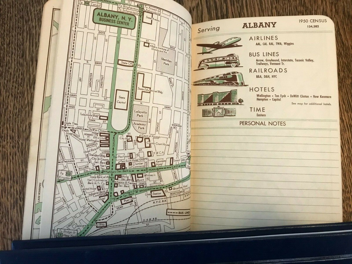 1951 Hammond's Guide, City Street Map Atlas, Trip Guide, VG