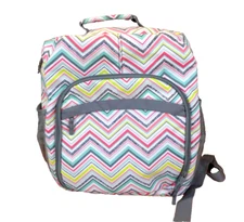 Thirty-One Party Punch Backpack Sling Camera Diaper Bag One Shoulder Chevron EUC