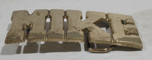 Vintage MIKE Solid Brass BBB Belt Buckle Some Tarnish & Patina - Picture 3 of 4