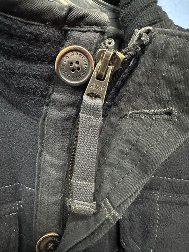 VTG Abercrombie & Fitch Wool Bomber Jacket XL Blue Full Zip Quilted Mens 90s - Picture 4 of 9