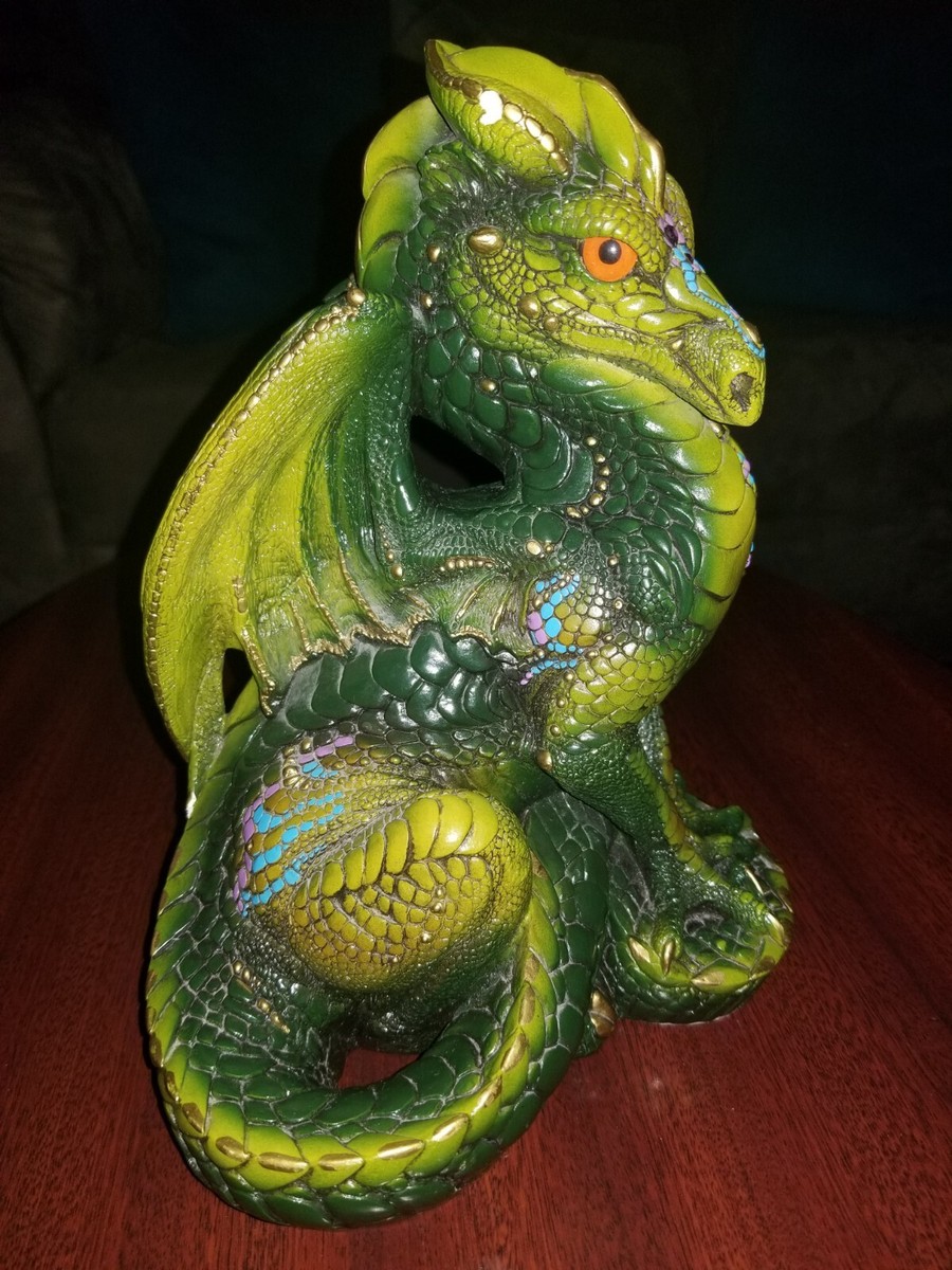 Windstone Editions Rare 1986 PEÑA Green Male Dragon Retired Windstone Editions Rare 1986 PEÑA Green Male Dragon Retired