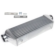 3 Inch Inlet Outlet  Aluminum Polished Turbo Intercooler Front Mounted Universal