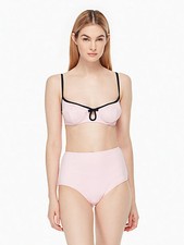 NWT KATE SPADE PLAGE DU MIDI TOP HIGH WAISTED BOTTOM SWIMSUIT, MEDIUM BLOSSOM