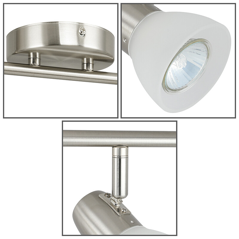 Brushed Nickel Track Light Modern Kitchen Light Fixtures Ceiling Adjustable