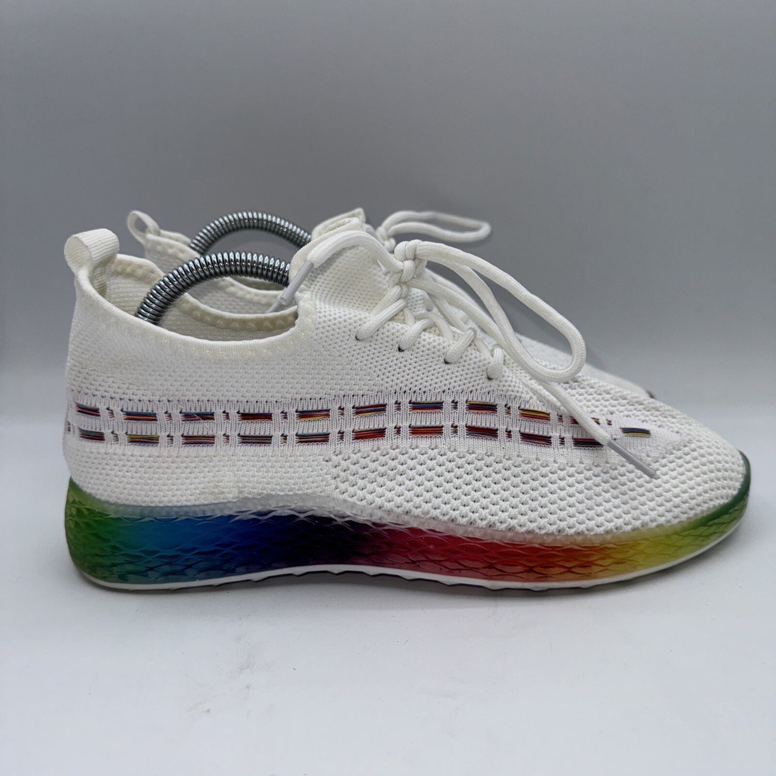 SAOLA Sneakers Wanted donna Streak avorio naturale beige rete suola gel arcobaleno tg. 7 5
