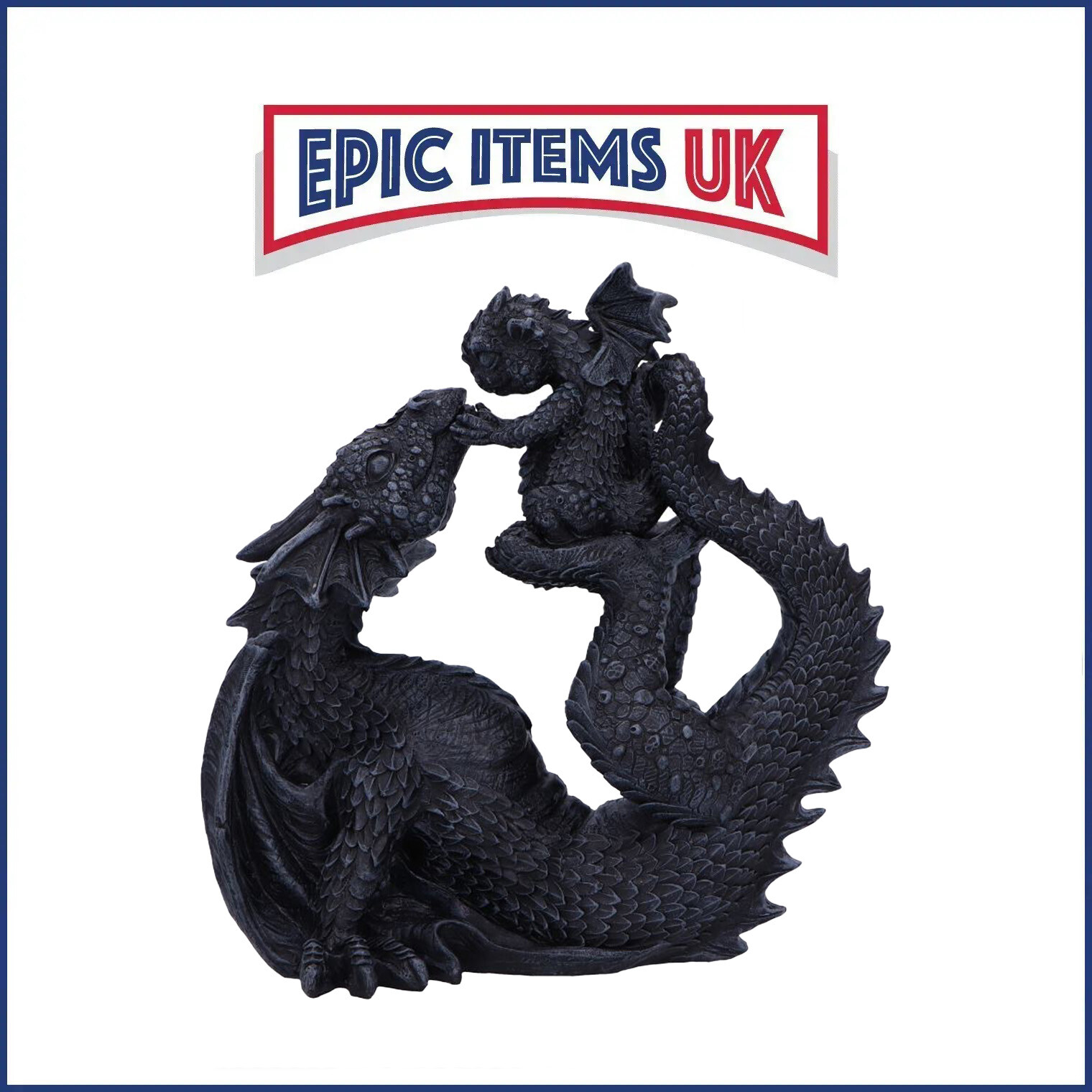 Nemesis Now Black Drakaina and Dragonling Figurine 22cm - IN STOCK