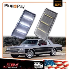For 81-85 Chevy Impala / Caprice & Pontiac Clear White LED Side Marker Lights 2X