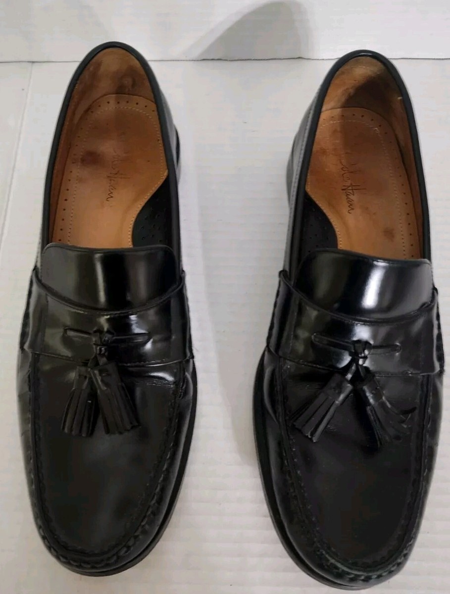 Cole Haan Mens Loafers Size 9 Black Tasseled Patent Leather  display picture 1