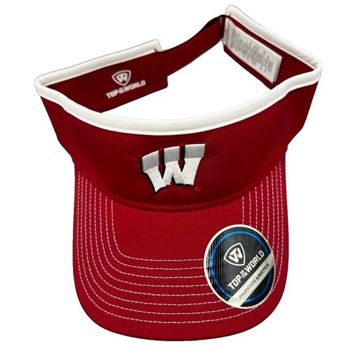 Wisconsin Badgers Visor Hat Men Red Top of the World NCAA  display picture 1
