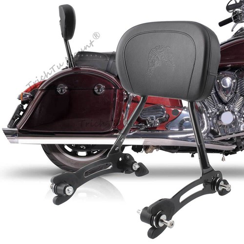 Black Rear Passenger Sissy Bar Backrest for Indian Challenger Dark Horse 21-24 - Picture 18 of 22