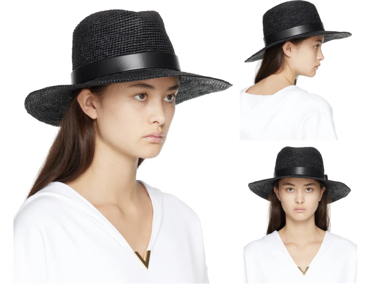Valentino Garavani Black VLogo Fedora