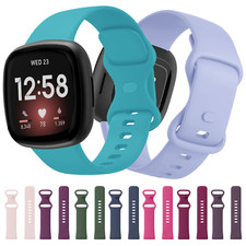 For Fitbit Versa 4/3 Sense 2/1 Soft Silicone Wrist Strap Replacement Watch Band