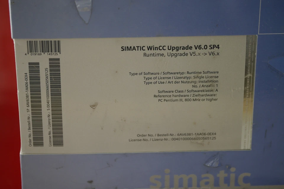 Siemens 6AV6381-1AA06-0EX4 Simatic Win CC Upgrate Neu - Bild 2 von 4