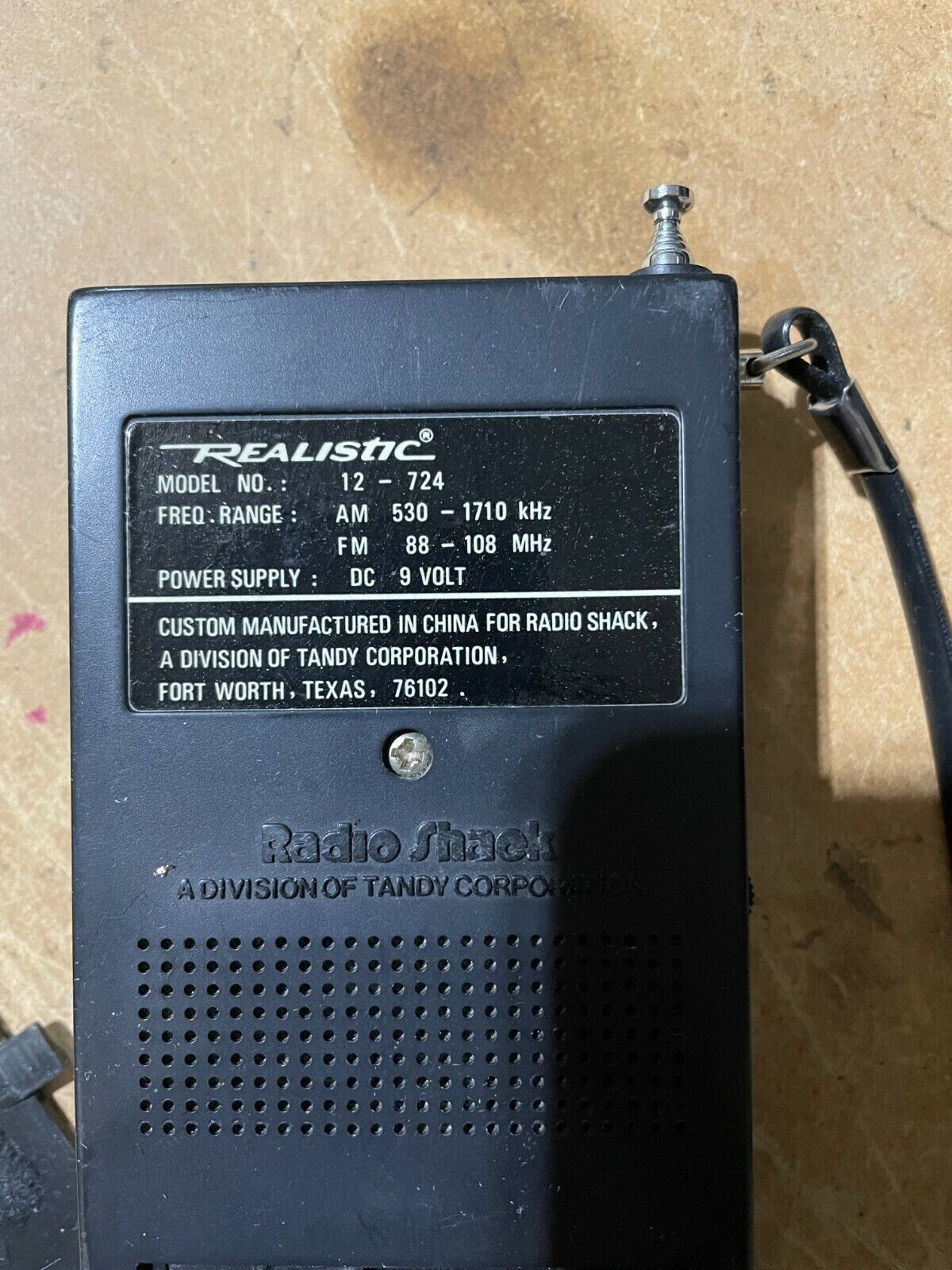 Realistic 12724 AM/FM Portable Pocket Radio Shack eBay