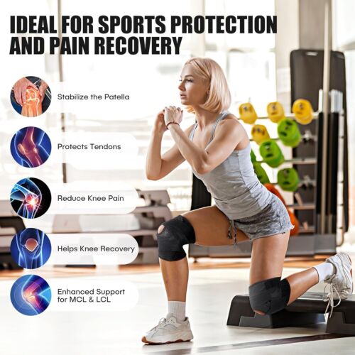 Knee Brace with Side Stabilizer Relieve Meniscus Tear Pain ACL Arthritis Straps - Picture 4 of 16