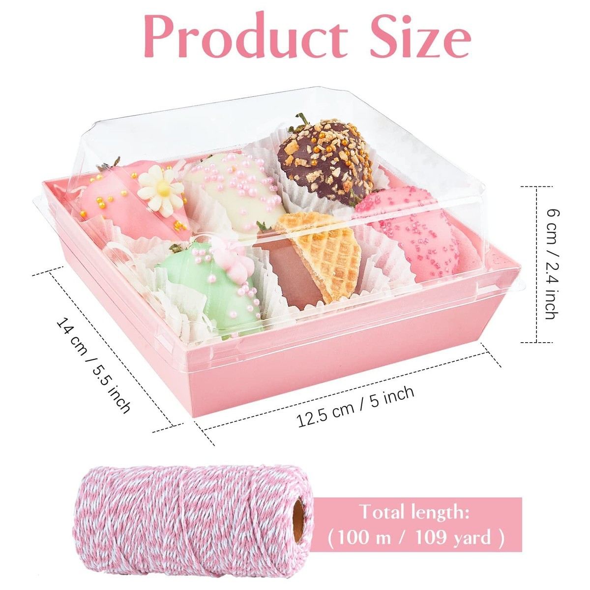 Chocolat Boite Lot De 20 Boîtes à Bonbons Avec 16 Compartiments - Fenêtre Transparente - Pour Mariage, Anniversaire Boite Chocolat