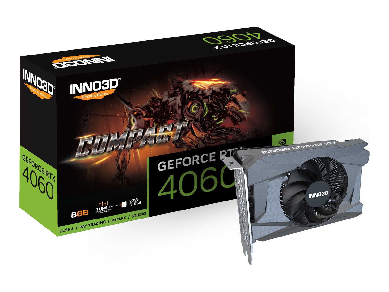 Inno3D GeForce RTX 4060 Compact GeForce RTX 4060 8 GB GDDR6 N40601-08D6-173050N