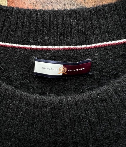 Tommy Hilfiger Alpaca HCM Fluffy Crest & Flag Jumper LARGE XL Sweater Wool Logo - Picture 6 of 10