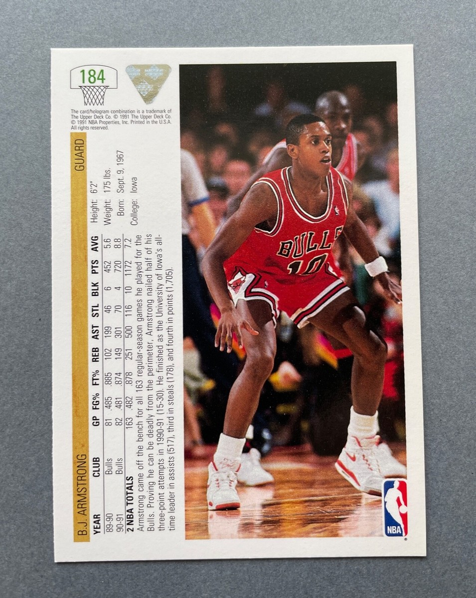 1991-92 Upper Deck Basketball B.J. Armstrong #184 Chicago Bulls | eBay