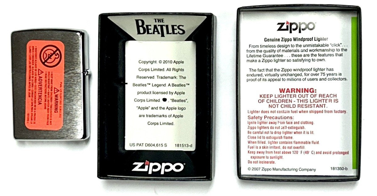 未使用　THE　BEATLES　ZIPPO　ビートルズ　スペクトラム　ジッポー Beatles 厳選デザイン スペクトラム仕上げ ビートルズ ジッポー