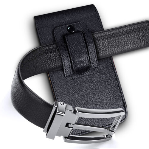 Cell Phones Vertical Carrying Leather Pouch Case Cover With Belt Clip Holster - Picture 21 of 44