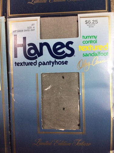 Vintage Hanes Textured Pantyhose Size A 1985 Assorted Colors - Picture 5 of 16